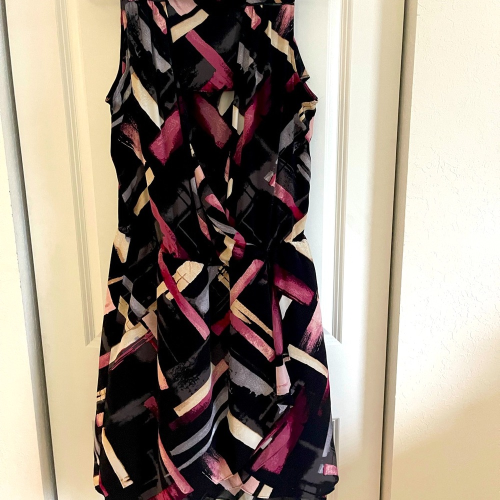Women’s pink, black and gray dress